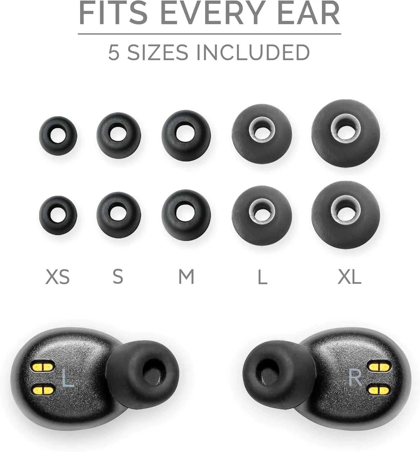 Back Bay Audio Duet 50 Pro  Sweatproof Wireless Bluetooth Earbuds, 130 Hour Long Battery Life for iPhone, Android, Mini Charging Case, TWS Headphones with Microphone, Gift for Runners
