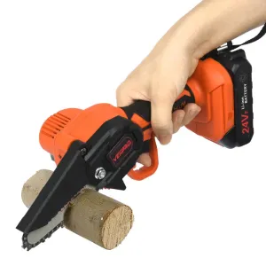 Battery Powered Cordless Electric Mini Tree Branch Chainsaw, 550W