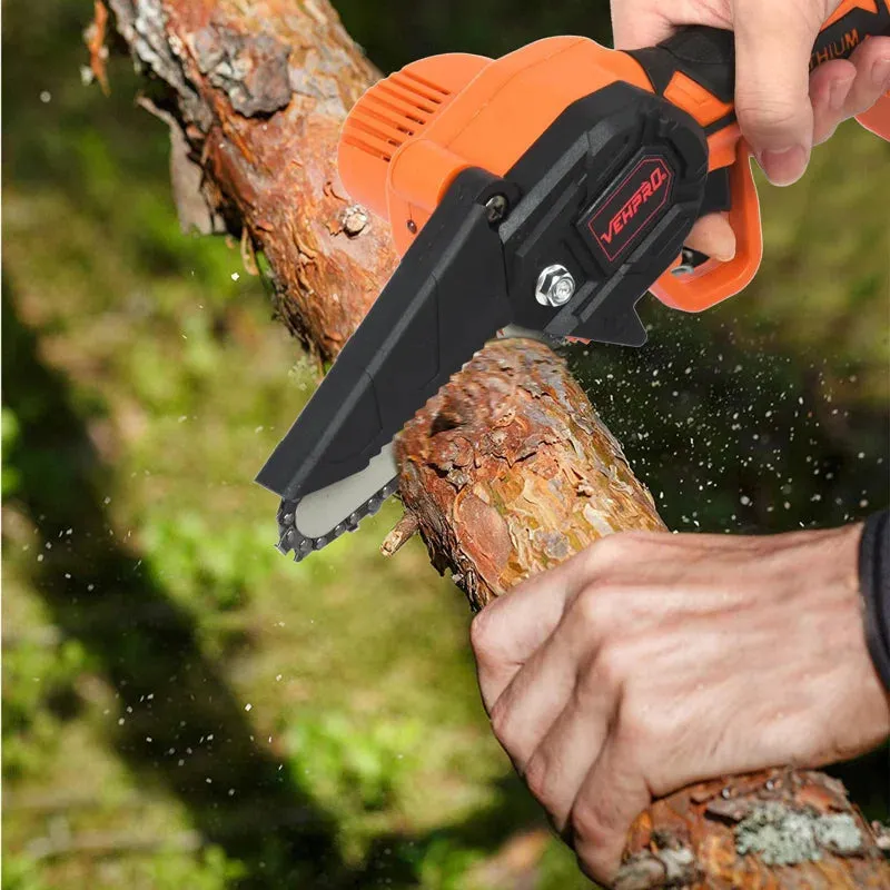 Battery Powered Cordless Electric Mini Tree Branch Chainsaw, 550W