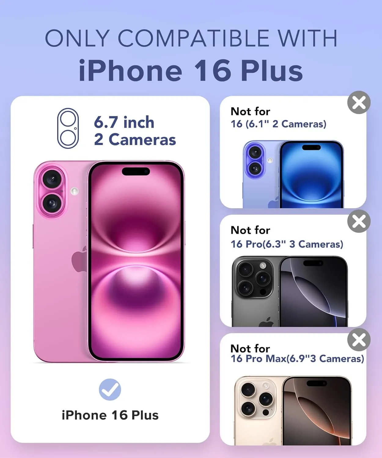BERFY Compatible with iPhone 16 Plus Case, [Compatible with Magsafe], with 9H Tempered Screen Protector   Camera Lens Protector, Clear Sparkly Hard Phone Case for Women 6.7", Magnetic Shiny Clear