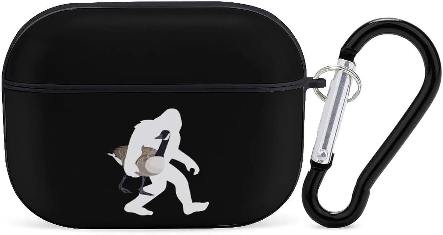 Bigfoot Carrying Canadian Goose Compatible with AirPods 2 Case Cover with Keychain Hard Shell Pro Headset Covers Protective Accessories