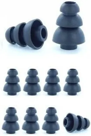 Black, Small Brand, Triple Flange Replacement Ear Tips, Earbuds for in-Ear Earphones. (See Fit Information in Details Below)