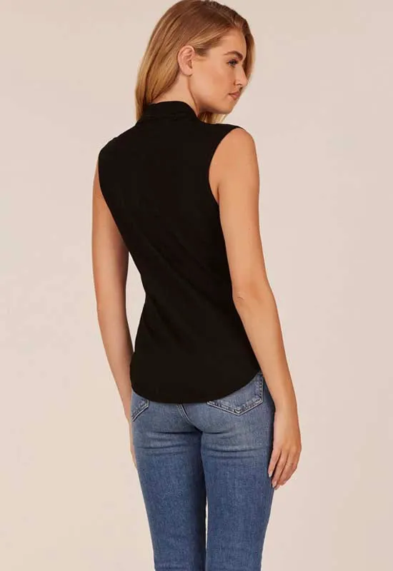 Bobi - Cowl Neck Tank Black