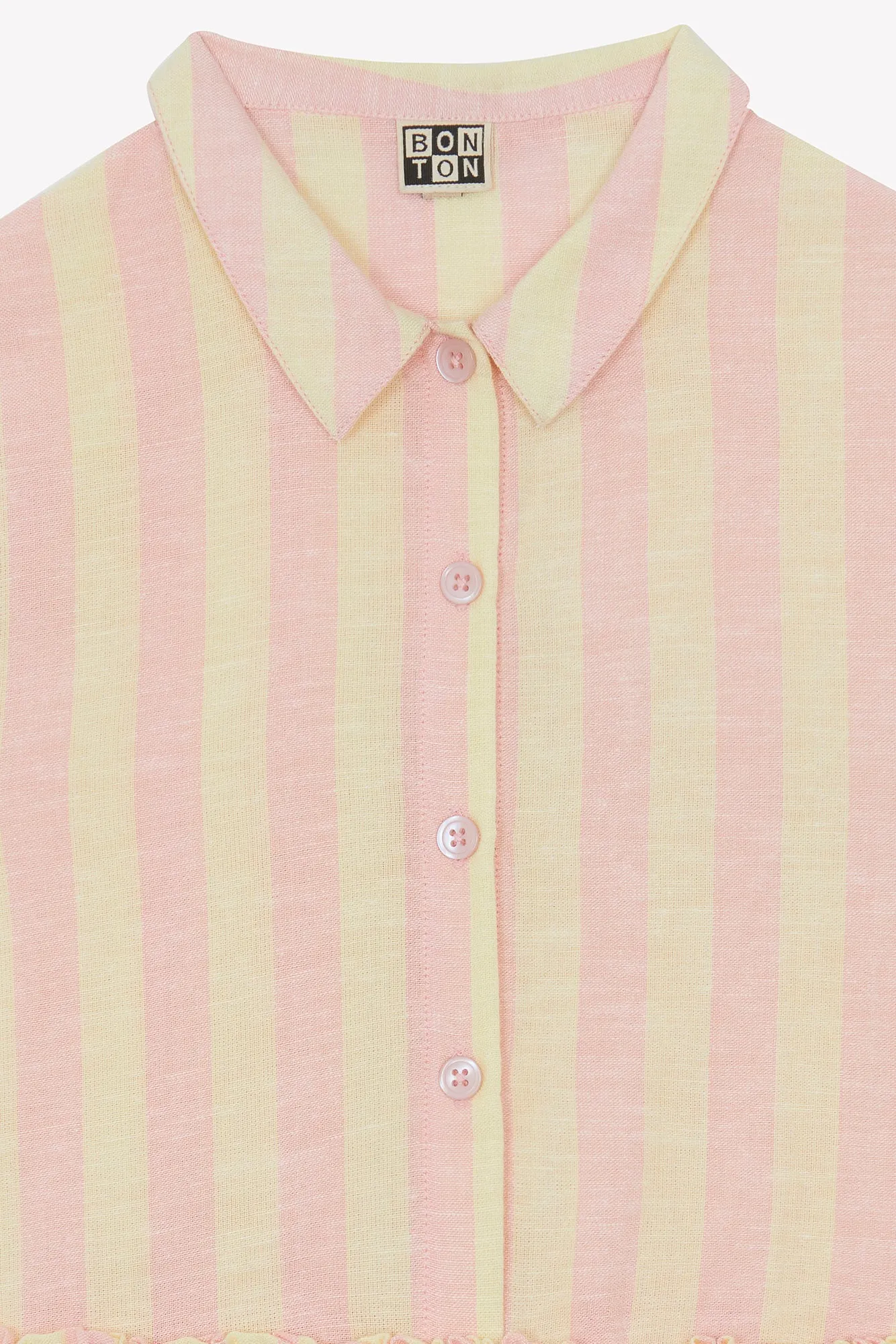 BONTON CLEM STRIPED COLLARED JUMPER