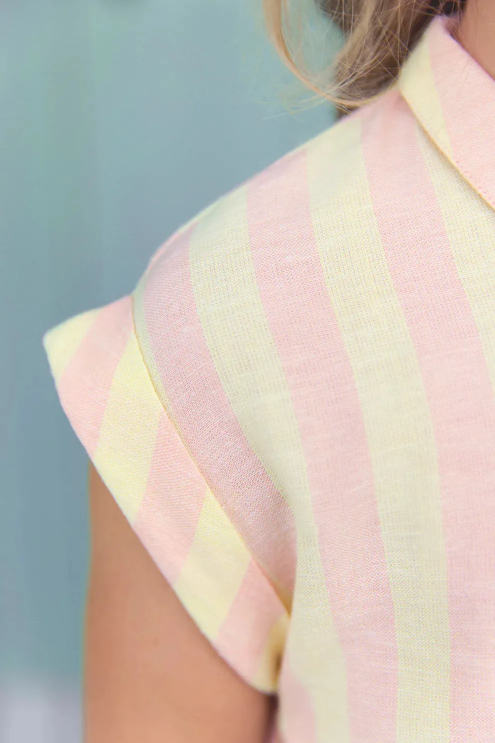 BONTON CLEM STRIPED COLLARED JUMPER