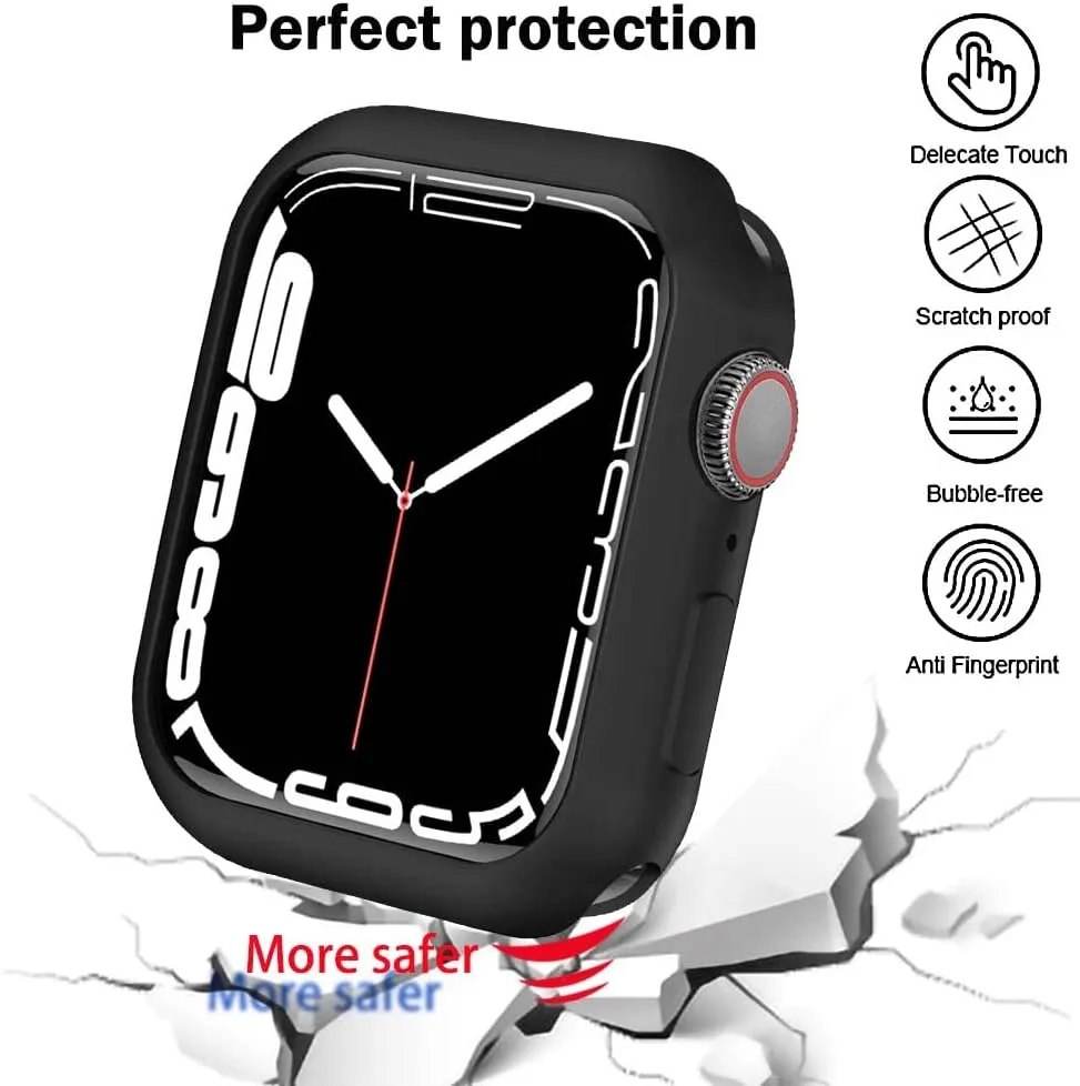 BOTOMALL 8 Pack Soft Bumper Compatible with Apple Watch Case,Flexible TPU Lightweight Smartwatch Protective Cover Kit for iWatch Ultra SE Series 10 9/8/7 6/5/4 3/2/1