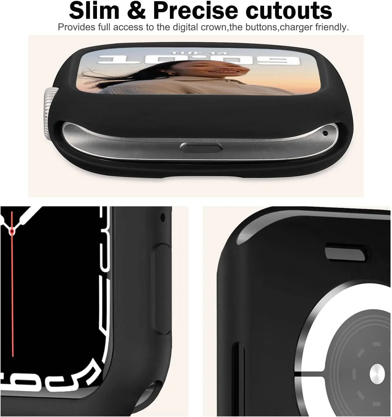 BOTOMALL 8 Pack Soft Bumper Compatible with Apple Watch Case,Flexible TPU Lightweight Smartwatch Protective Cover Kit for iWatch Ultra SE Series 10 9/8/7 6/5/4 3/2/1