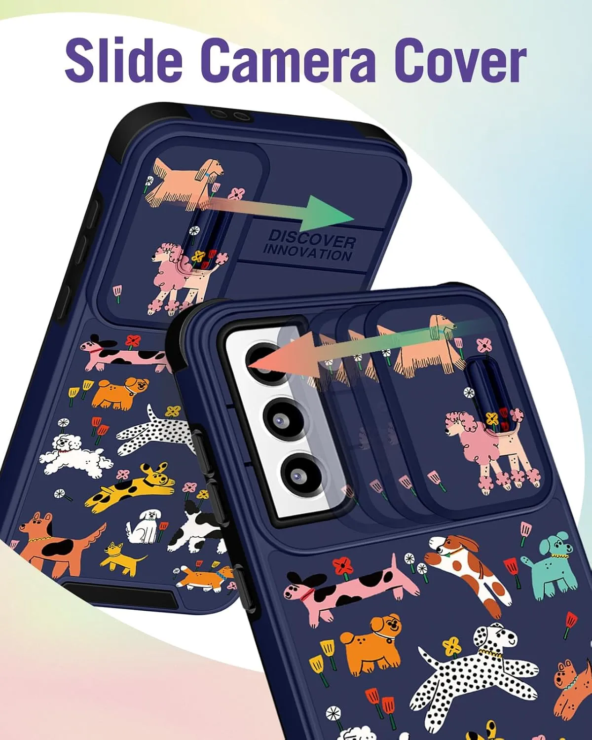 Buleens for Samsung Galaxy S21 Case 6.2 Inch - with Ring Stand & Camera Cover Aesthetic Cute Designed for Women Girls Girly Cartoon Kawaii Dogs for Samsung S21 Phone Case Compatible with Magsafe