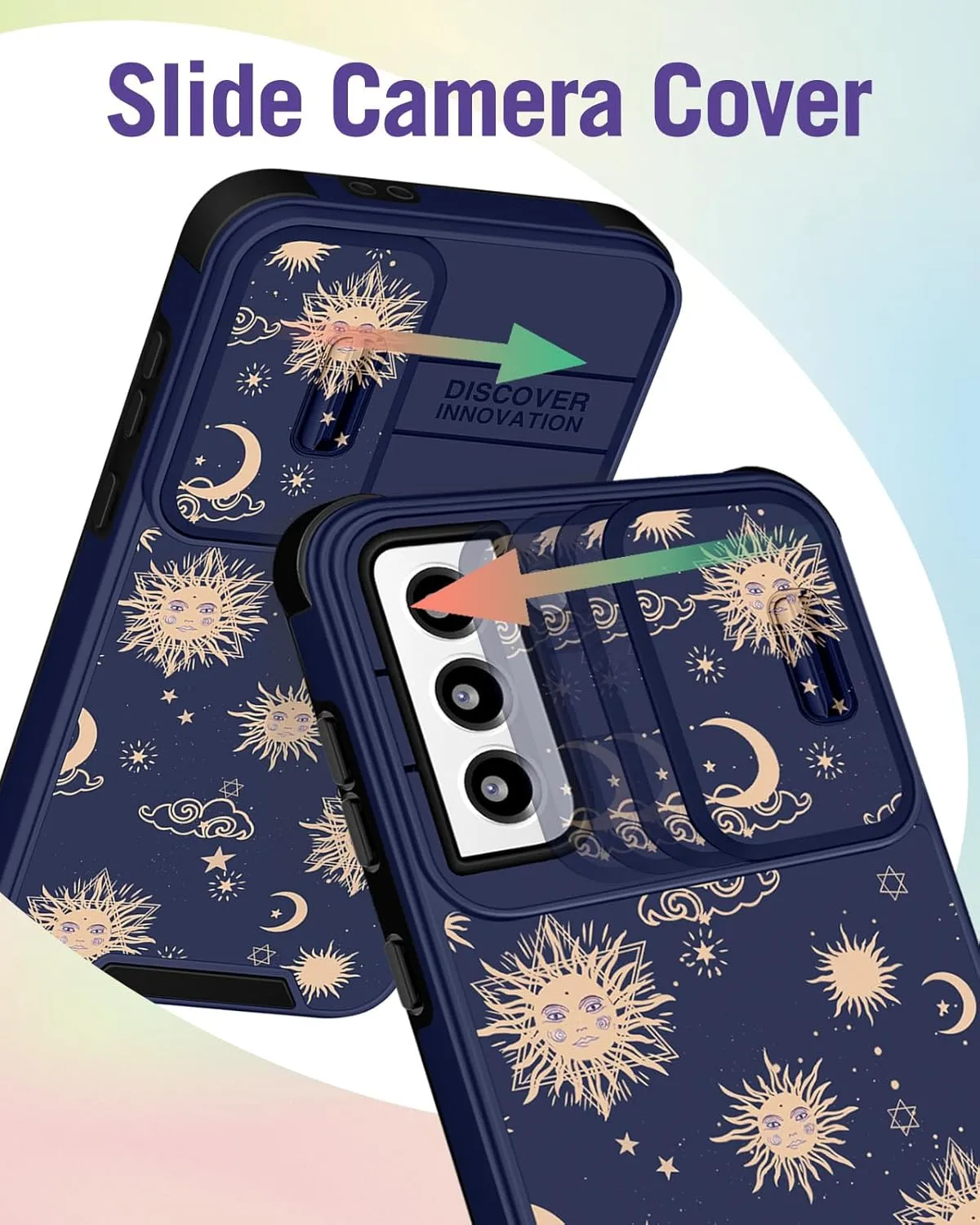 Buleens for Samsung Galaxy S21 Case 6.2 Inch - with Ring Stand & Camera Cover Aesthetic Cute Designed for Women Girls Girly Kawaii Sun Moon Stars for Samsung S21 Phone Case Compatible with Magsafe