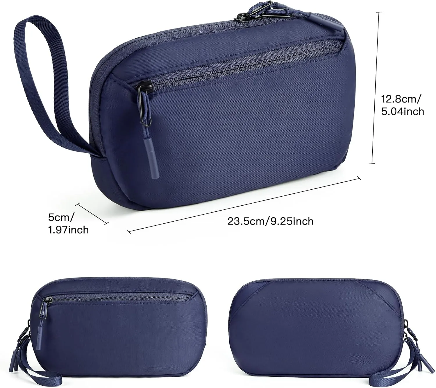 Cable Organizer Bag, Slim Charger Organizer Pouch Case for Travel Accessories/Airplane Essentials/Electronics Tech Gadget (Blue)