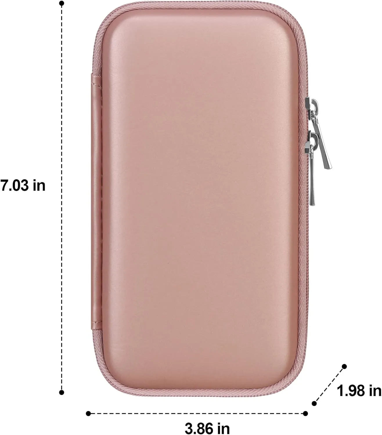 Canboc Carrying Travel Pouch MacBook Charger Case for MacBook Accessories, Charging Cords, Air Power Adapter, iPhone Charger, USB Cable Organizer for Earbuds, Battery Pack, USB Hub, Rose Gold