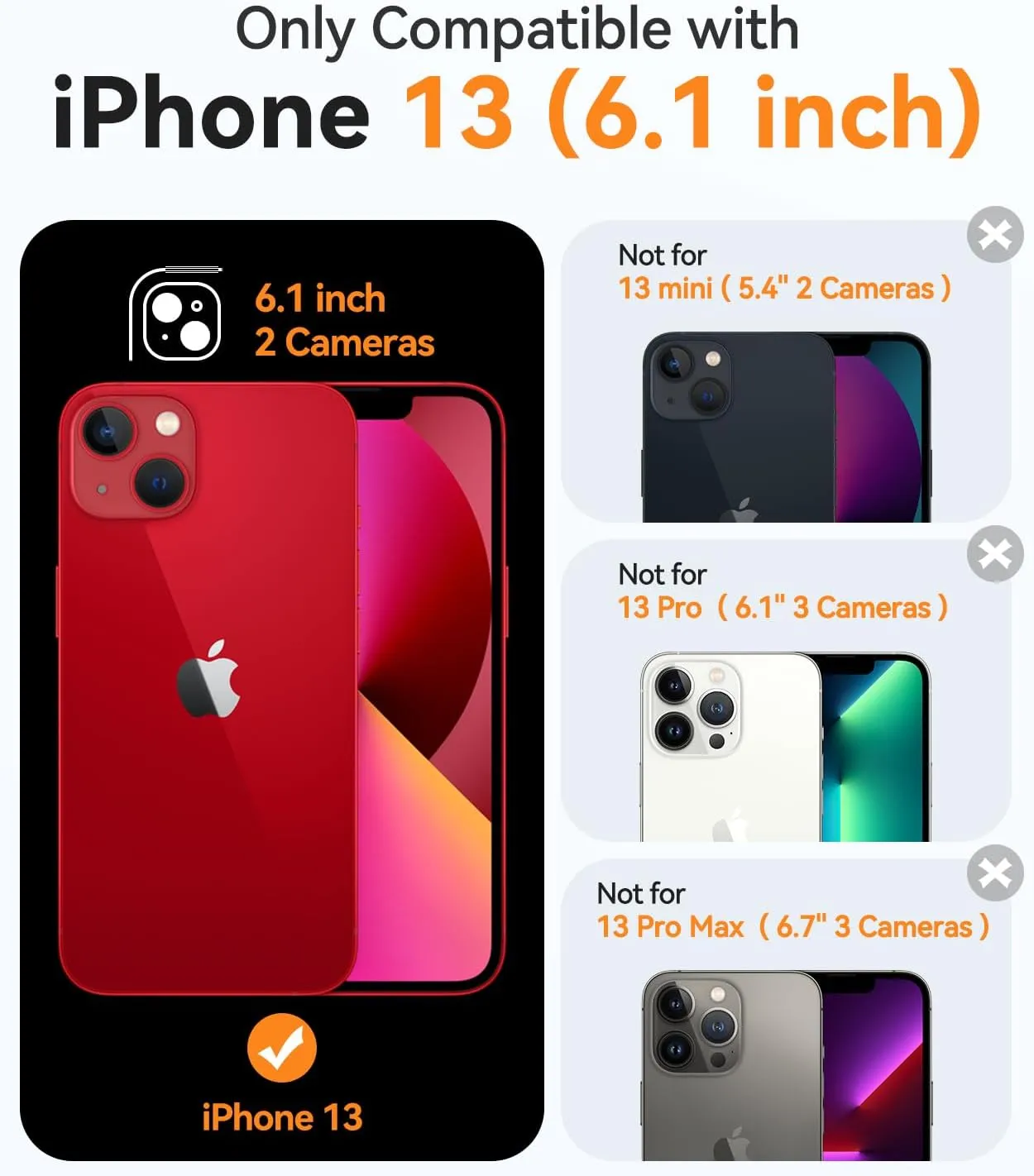 CANSHN Magnetic Compatible with iPhone 13 Case, Upgraded [Full Camera Protection] [Compatible with Magsafe] Non-Yellowing Shockproof Protective Bumper Phone Case 6.1 inch - Clear