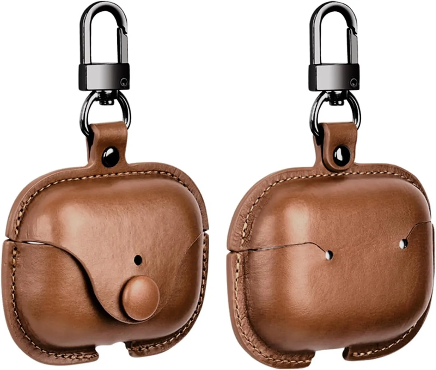 Case for AirPods Pro 2 Airpods Pro 2nd Generation 2023 2022/ AirPods Pro 2019 Case Airpods Pro Leather Case Cover with Keychain Airpods Strap (Brown)