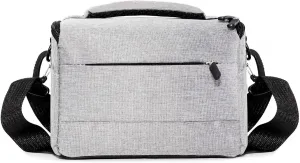 Compact Camera Bag  Stylish, Shockproof, Versatile Shoulder Case for Men/Women DSLR, Mirrorless, and Digital Cameras (Canon/Nikon/Sony/Fuji) - Gray