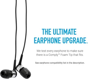 COMPLY Foam Premium Earphone Tips - Isolation T-400 (Red, 3 Pairs, Large)