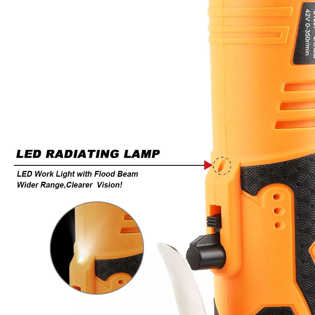 Cordless 3/8" Ratchet Wrench, 42V High-Torque Tool with Dual Batteries