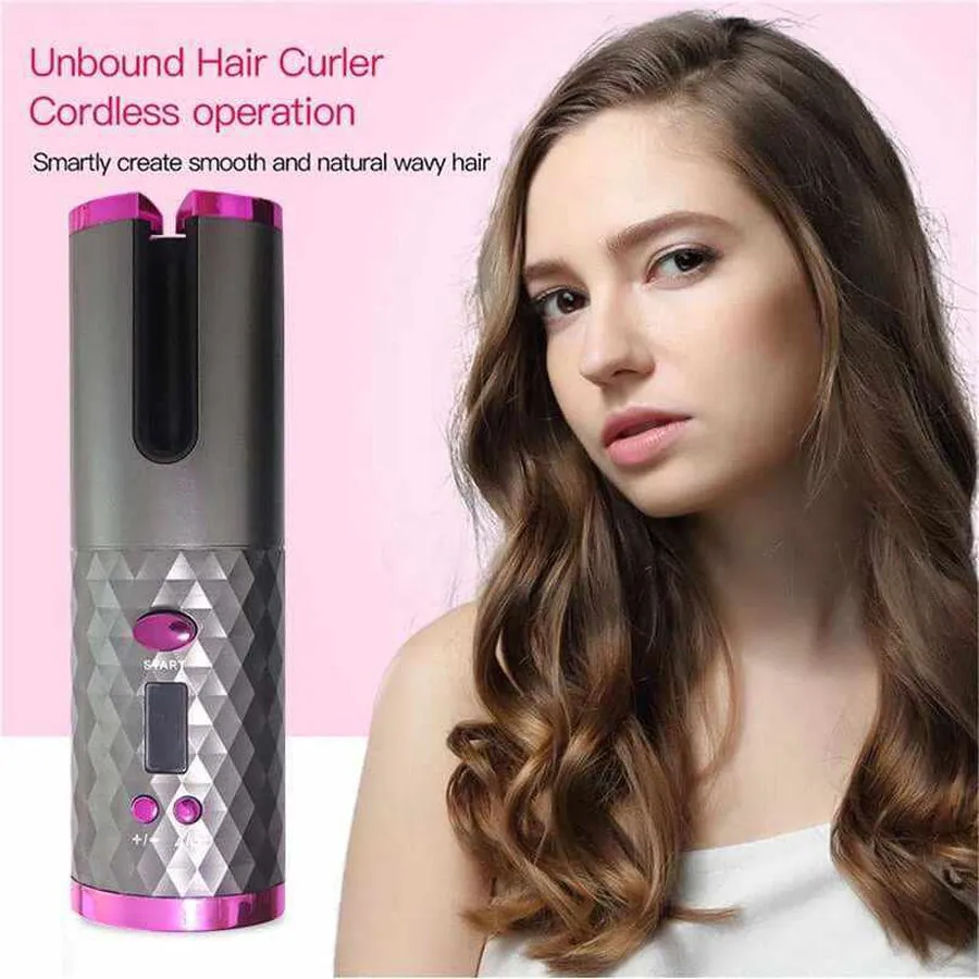 Cordless Auto Rotating Waver Hair Curling Iron