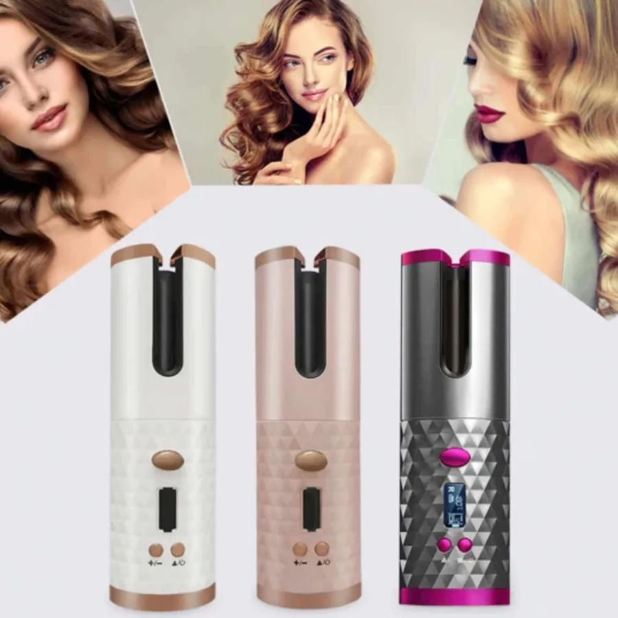 Cordless Auto Rotating Waver Hair Curling Iron