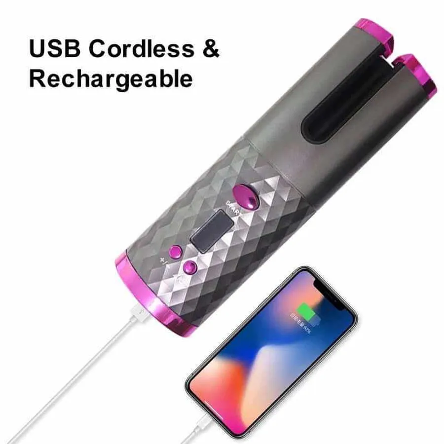 Cordless Auto Rotating Waver Hair Curling Iron