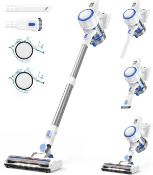 Cordless Vacuum Cleaner, 26Kpa Home Stick Vacuum, Smart Display | 1.2L Dust Cup | Anti-Tangled | 45mins Runtime, Rechargeable Handheld Vavuum for Pet Hair/Carpet/Hard Floor