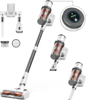 Cordless Vacuum Cleaner, 40Kpa Vacuum Cleaners for Home, Max 50 Mins Runtime, Anti-Tangled & 1.6L Dust Cup Stick Vacuum, Lightweight Vacuum for Carpet, Hard Floor