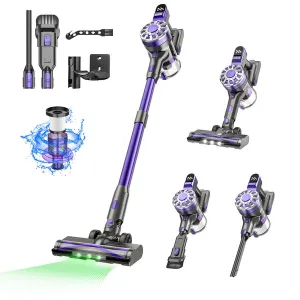 Cordless Vacuum Cleaner with HEPA Filtration, Powerful Suction, LED