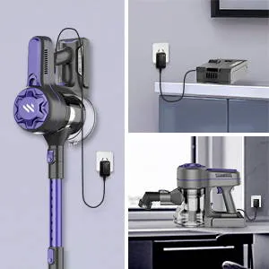 Cordless Vacuum Cleaner with HEPA Filtration, Powerful Suction, LED