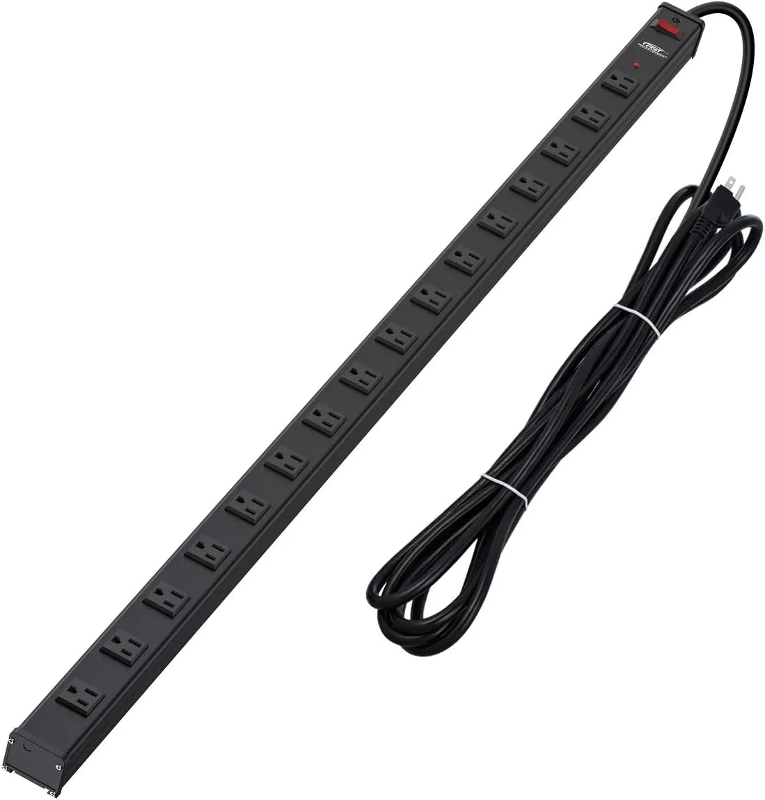 CRST Heavy Duty Surge Protector Power Strip Wide Spaced 16-Outlet 15 Feet Long Extension Cord Power with Circuit Breaker 1800 Joule for Home, Office, Commercial