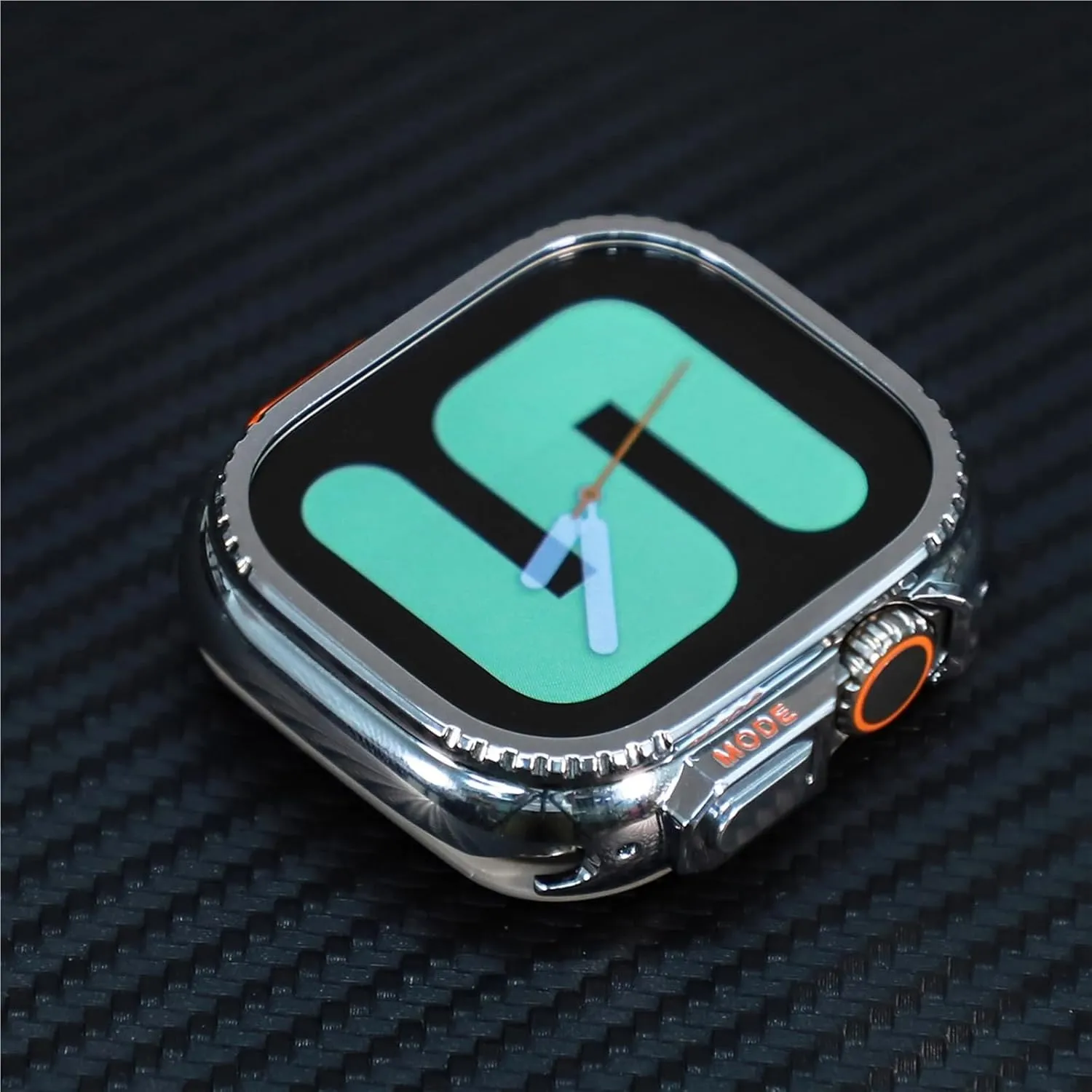DASEB Metal Cover for Apple Watch Ultra 2 S10 42mm S10 46m 49mm 45mm Case Frame Protective Bumper iWatch Series 9 8 7 6 5 SE 44MM Bezel Change to Ultra(Titanium,45mm)