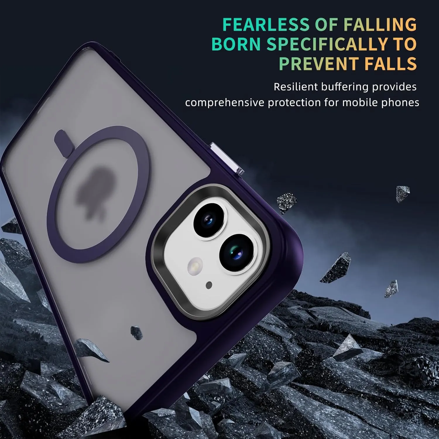 Designed for iPhone 11 Case with Magnetic Compatible with MagSafe Shockproof Protective Cover for iPhone 11 Phone Case (Deep Purple)