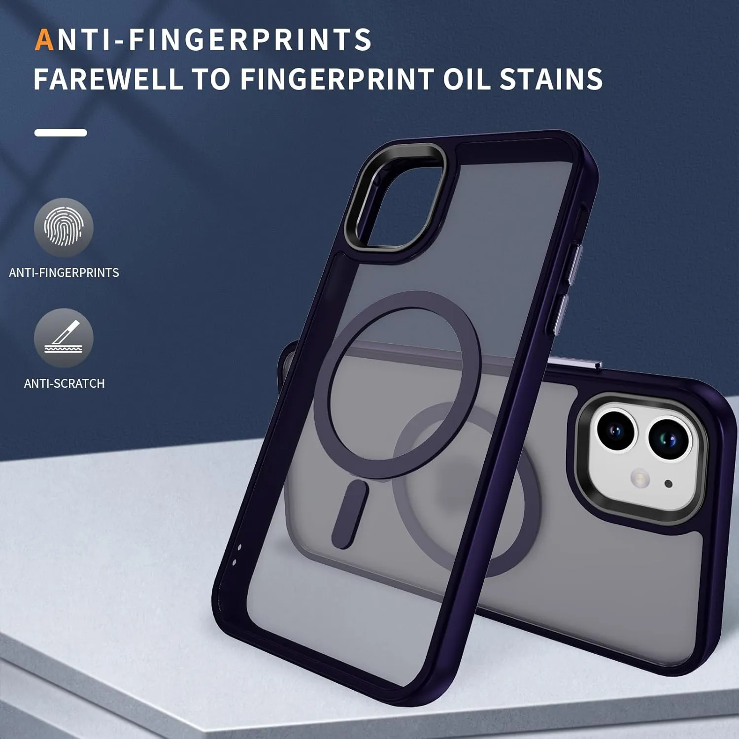 Designed for iPhone 11 Case with Magnetic Compatible with MagSafe Shockproof Protective Cover for iPhone 11 Phone Case (Deep Purple)