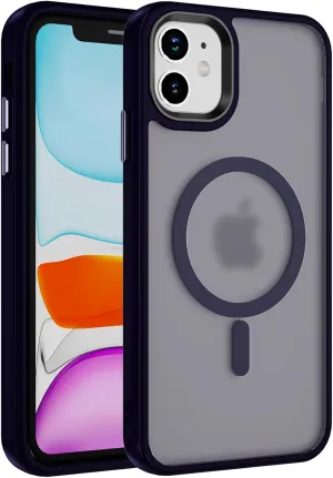 Designed for iPhone 11 Case with Magnetic Compatible with MagSafe Shockproof Protective Cover for iPhone 11 Phone Case (Deep Purple)