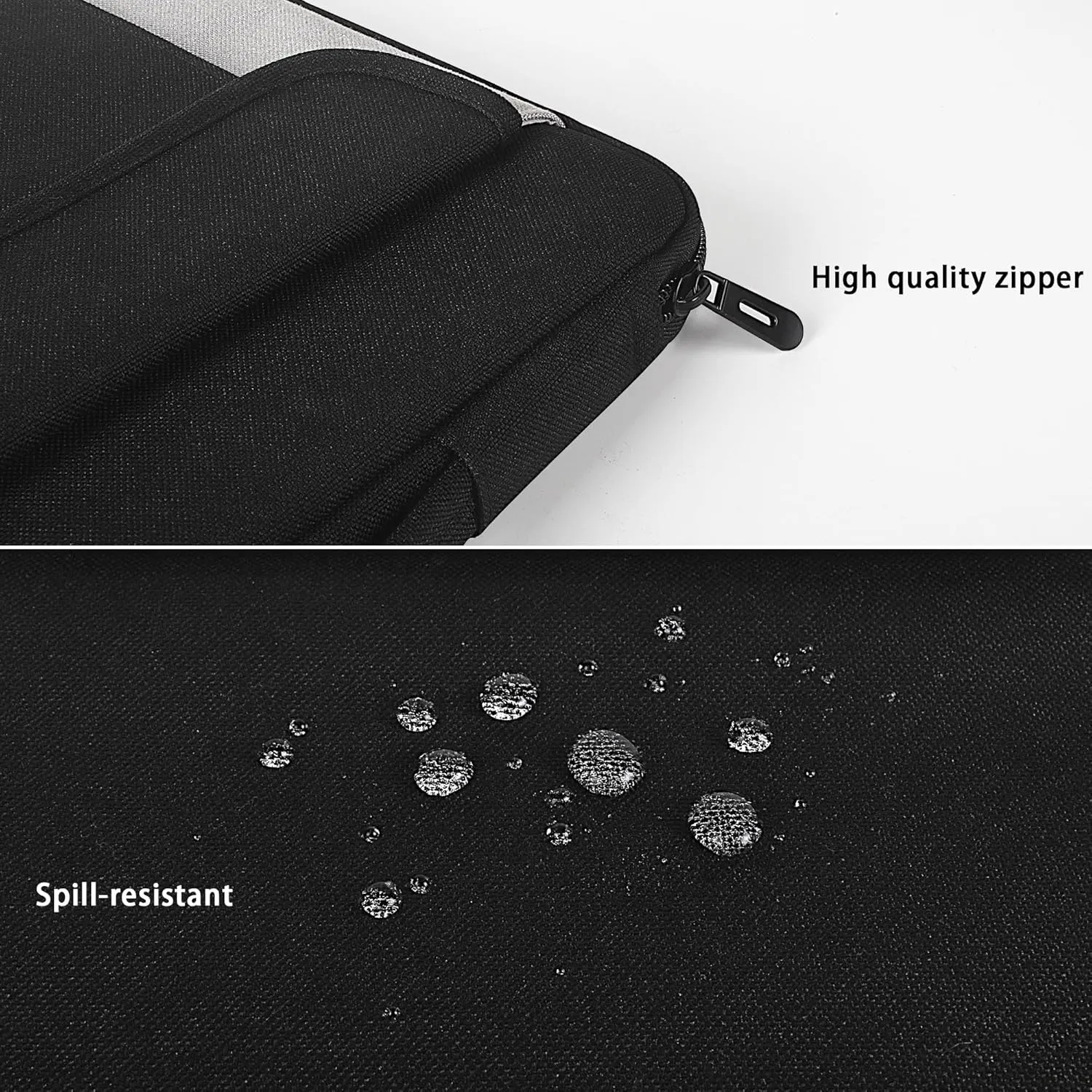 DOMISO 15.6 Inch Waterproof Laptop Sleeve with Retractable Handle Portable Tablet Case Bag for 15.6" Laptops/Lenovo Yoga 720 IdeaPad 310 320 / Acer Aspire E15 / HP ENVY 15 / Dell XPS 15, Black