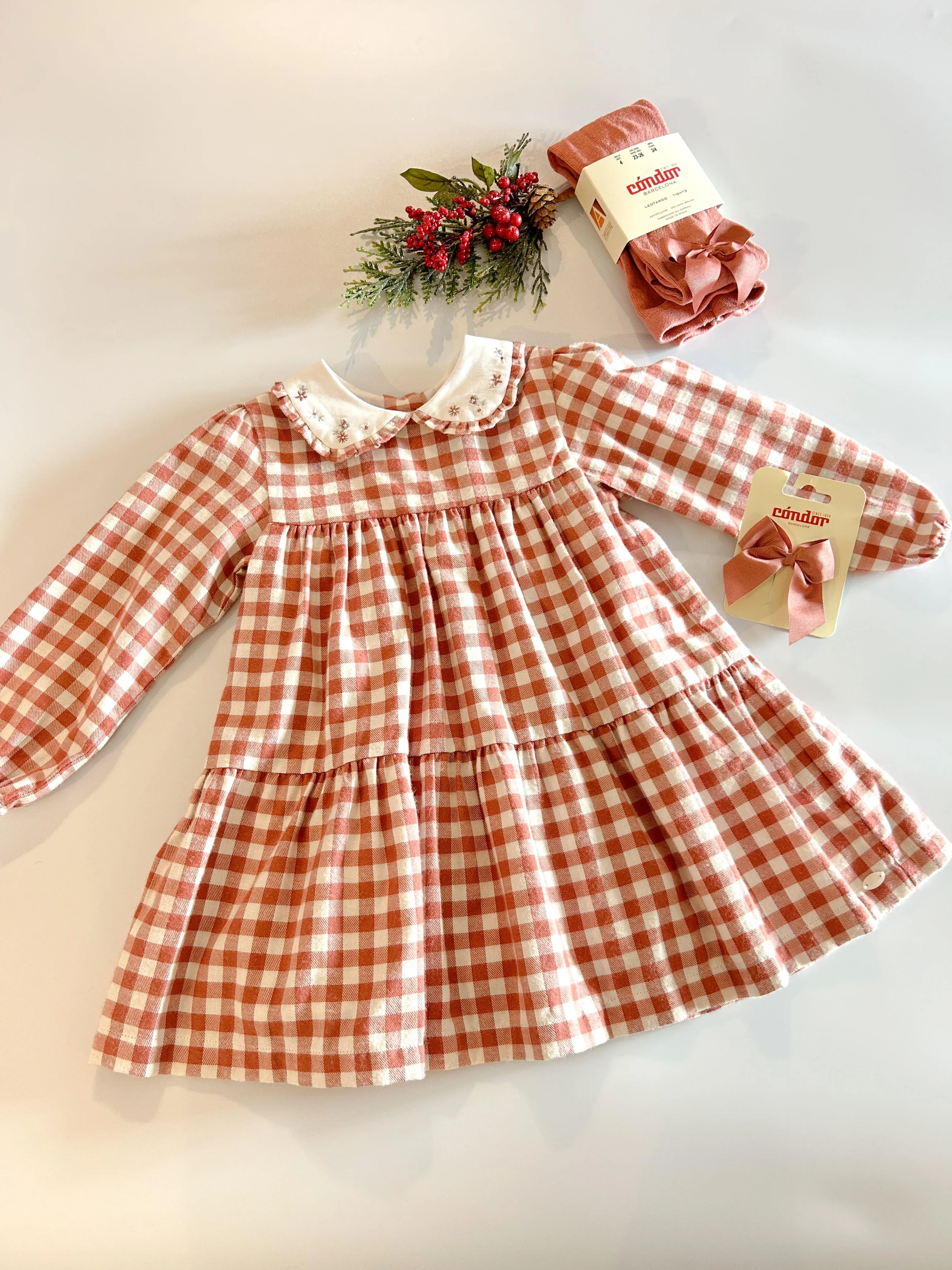 Dress - Antique Pink Gingham
