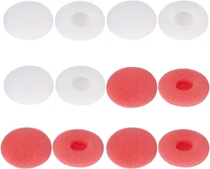 Earbud Tips Earbuds Replacement Tips Foam Ear Tips Replacement Earbud Tips Earbud Replacement Tips Headphone Earbud Tips Ear Covers Compatible with Sennheiser MX500 Earphones White Pink 6 Pairs