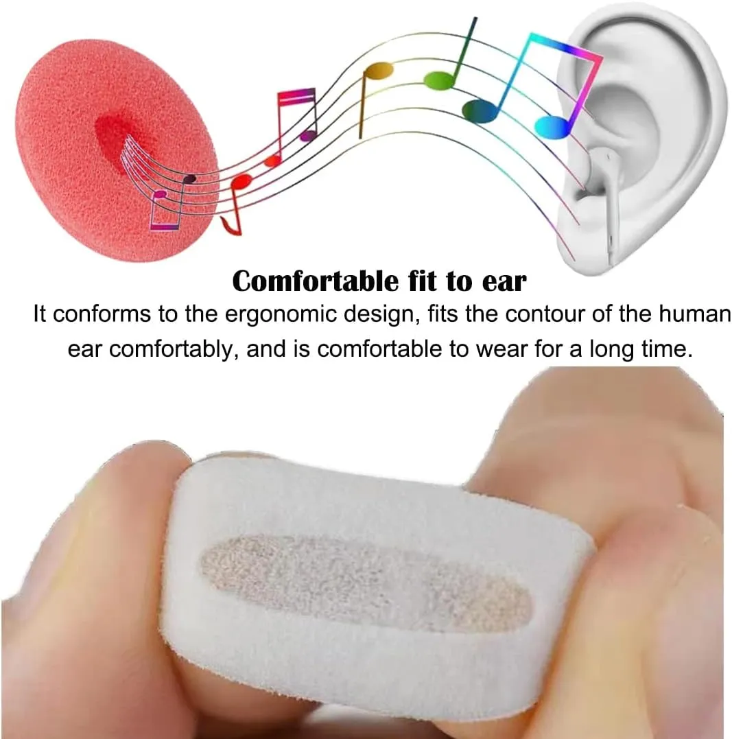 Earbud Tips Earbuds Replacement Tips Foam Ear Tips Replacement Earbud Tips Earbud Replacement Tips Headphone Earbud Tips Ear Covers Compatible with Sennheiser MX500 Earphones White Pink 6 Pairs