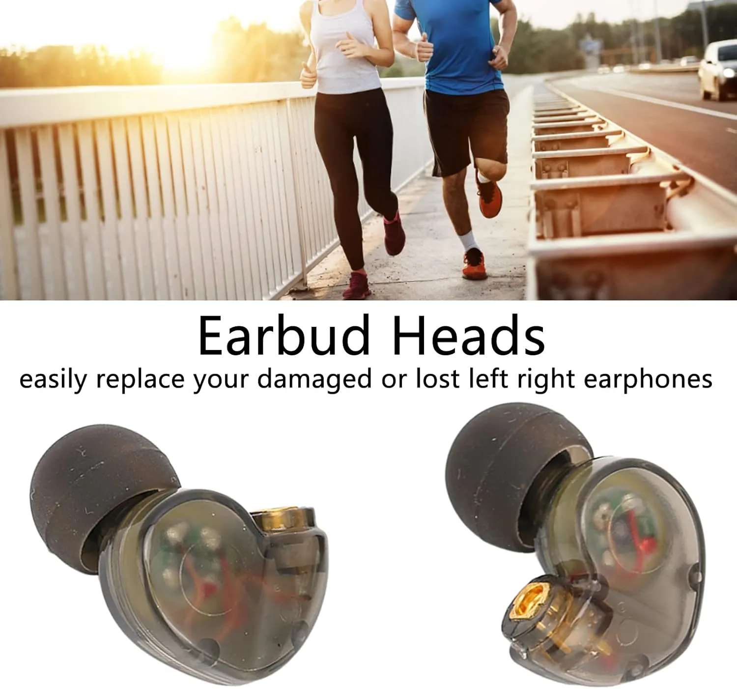 Earphone Head Replacement for SE215 SE315 SE535, Pluggable Detachable HiFi Earpiece Head,Sports Earphone Earbud Head, for Interface Cable(Black)