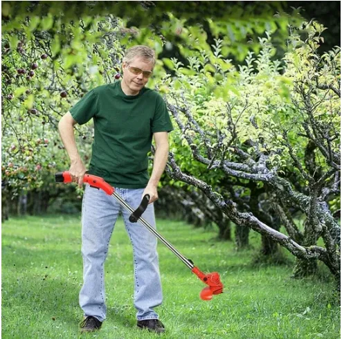 Electric Cordless Grass Trimmer 450W, Powerful, Adjustable & Quiet