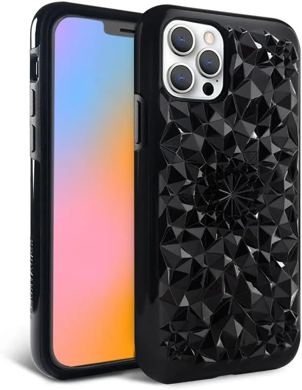 FELONY CASE iPhone 13 Pro Case - Gloss Black Kaleidoscope Phone Cover - Anti-Scratch, Tough and Durable, 360 Shockproof Protective Case Designed for Apple iPhone 13 Pro