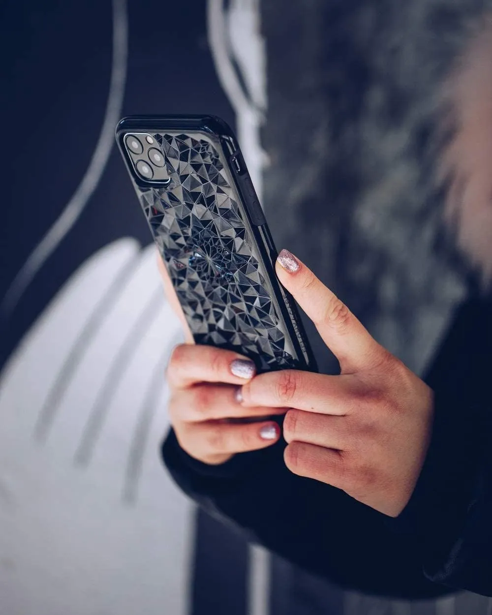 FELONY CASE iPhone 13 Pro Case - Gloss Black Kaleidoscope Phone Cover - Anti-Scratch, Tough and Durable, 360 Shockproof Protective Case Designed for Apple iPhone 13 Pro
