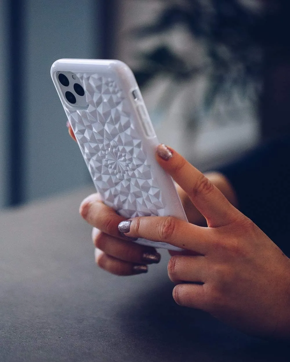 FELONY CASE iPhone 13 Pro Case - Gloss White Kaleidoscope Phone Cover - Anti-Scratch, Tough and Durable, 360 Shockproof Protective Case Designed for Apple iPhone 13 Pro