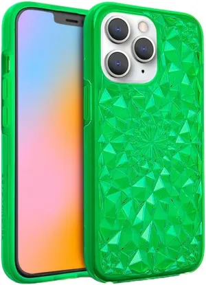 FELONY CASE iPhone 13 Pro Case - Green Kaleidoscope Phone Cover - Anti-Scratch, Tough and Durable, 360 Shockproof Protective Case Designed for Apple iPhone 13 Pro