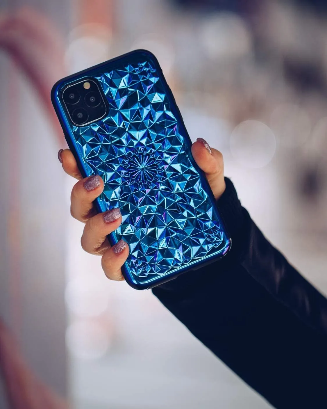 FELONY CASE - iPhone 13/14 Kaleidoscope Shockproof Case - Cosmic Holographic Kaleidoscope Design, 360 Shockproof Protection
