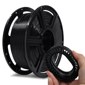 FLASHFORGE PLA Flexible 1.75 mm, 4X longer stretch 3D Printer Filament 1Kg (2.2lbs) Spool - Dimensional Accuracy  /- 0.02 mm, Ideal for Printing Soft Accessories