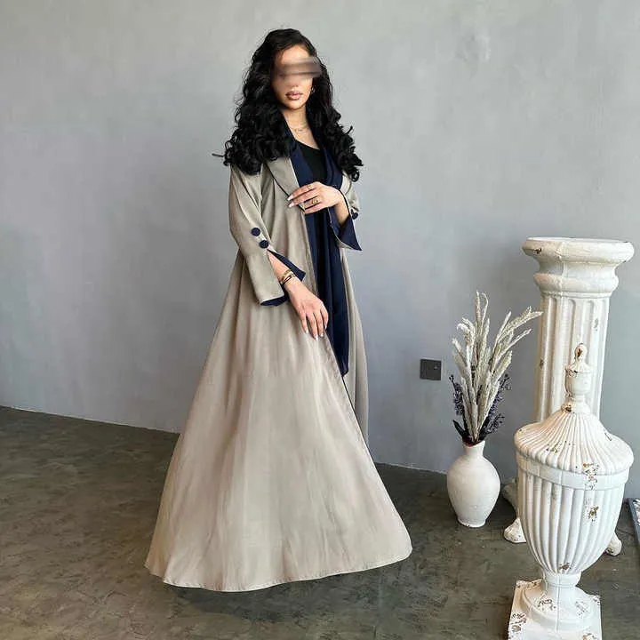 Front Open Abaya Muslim Dresses-عباية مفتوحة من الأمام