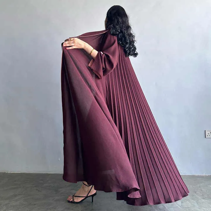 Front Open Abaya Muslim Dresses-عباية مفتوحة من الأمام