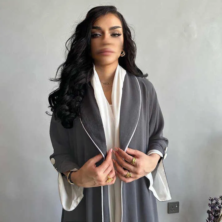 Front Open Abaya Muslim Dresses-عباية مفتوحة من الأمام