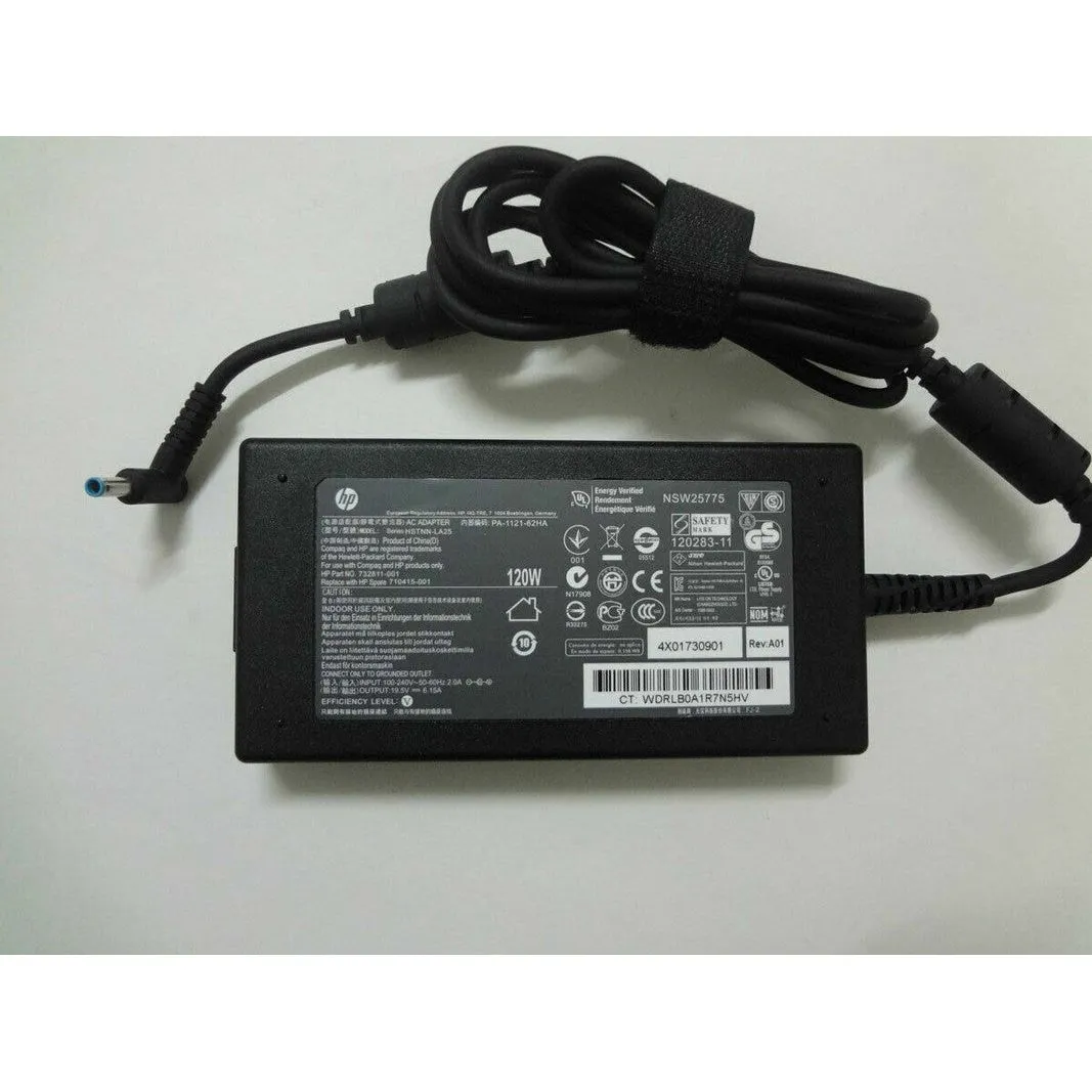 Genuine 120W AC Power Adapter Charger For HP OMEN 15-AX033DX 17-W033DX Gaming Laptop