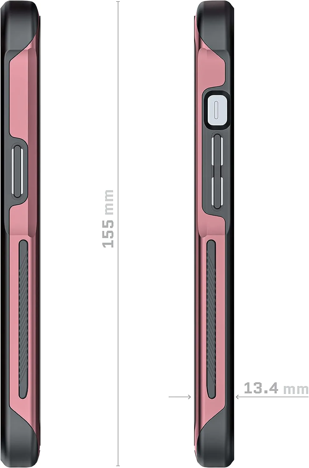 Ghostek Atomic Slim iPhone 13 Case for Women with MagSafe and Pink Aluminum Bumper Cute Girly Premium Phone Covers Wireless Charging Compatible Designed for 2021 Apple iPhone 13 (6.1 inch) (Pink)