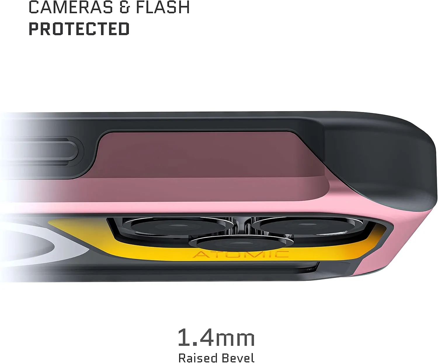 Ghostek Atomic Slim iPhone 13 Case for Women with MagSafe and Pink Aluminum Bumper Cute Girly Premium Phone Covers Wireless Charging Compatible Designed for 2021 Apple iPhone 13 (6.1 inch) (Pink)
